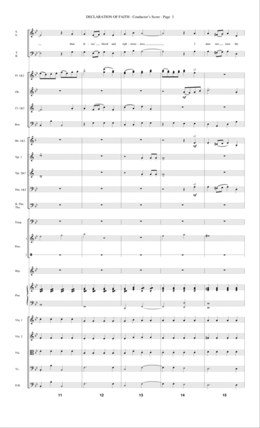 Declaration Of Faith - Score Choir scores gallery preview page 3