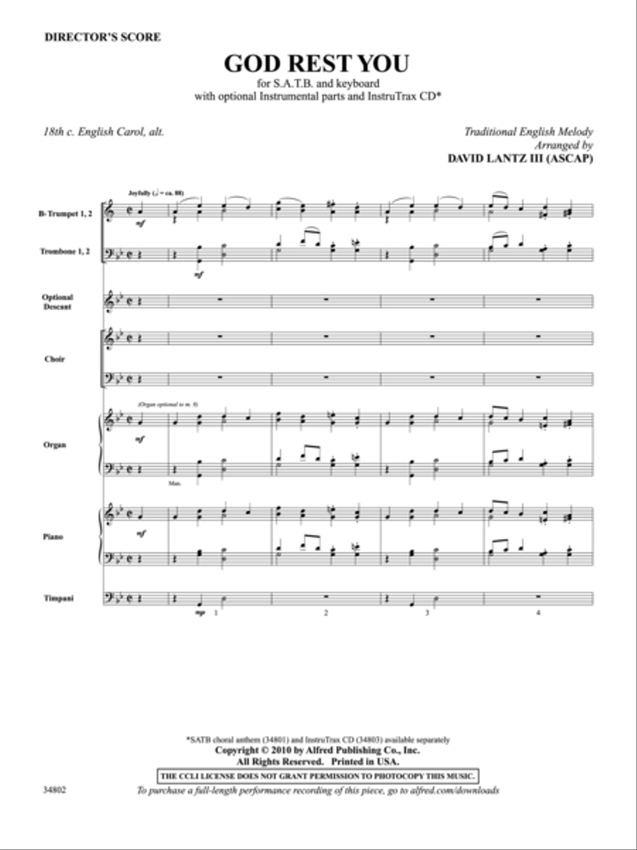 God Rest You Choir scores gallery preview page 2