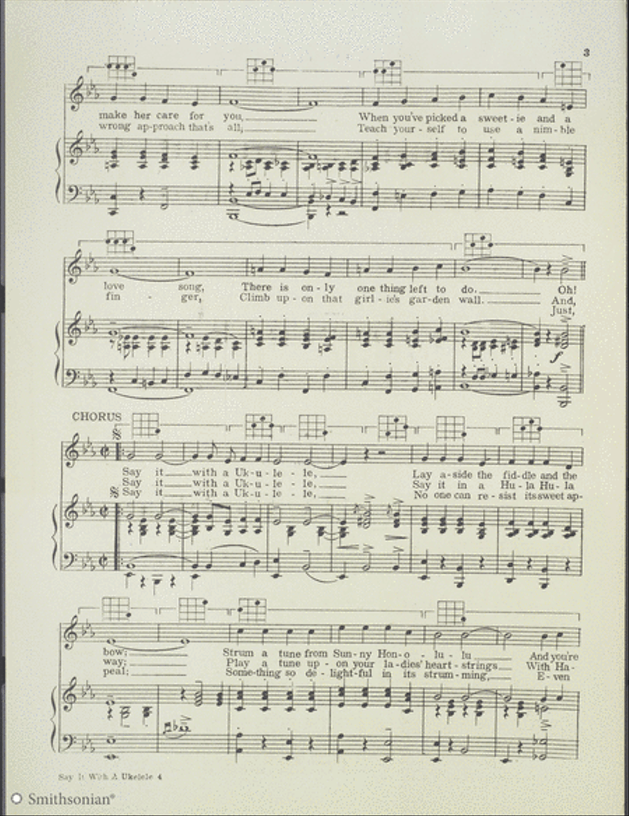 Say It With A Ukulele Piano, Vocal scores gallery preview page 3