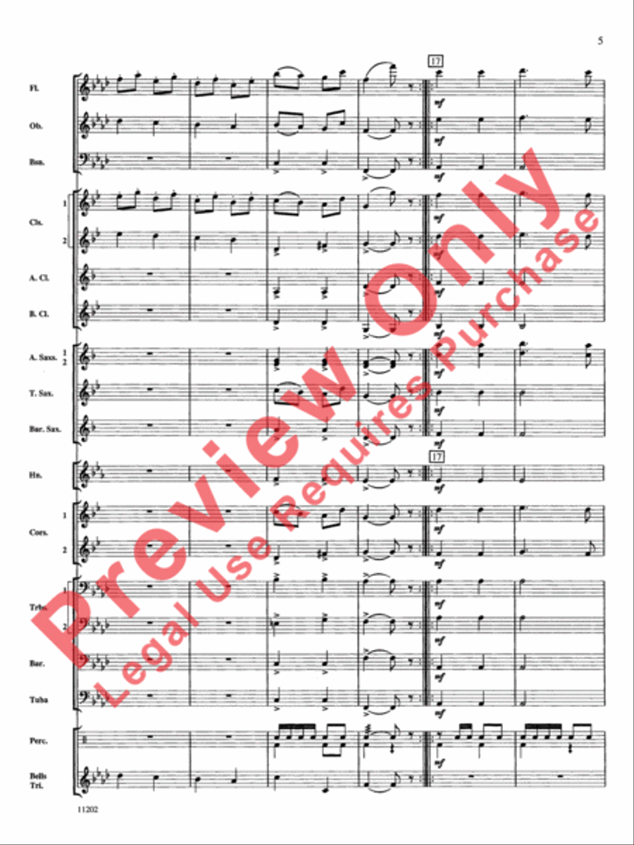 Hungarian Dance No. 5 Concert Band scores gallery preview page 6