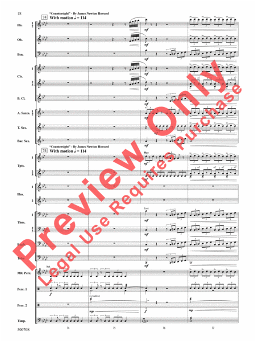 Fantastic Beasts -- The Secrets of Dumbledore Concert Band scores gallery preview page 19