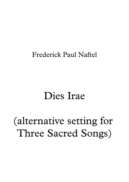 Dies Irae (No.2 of "Three Sacred Songs")