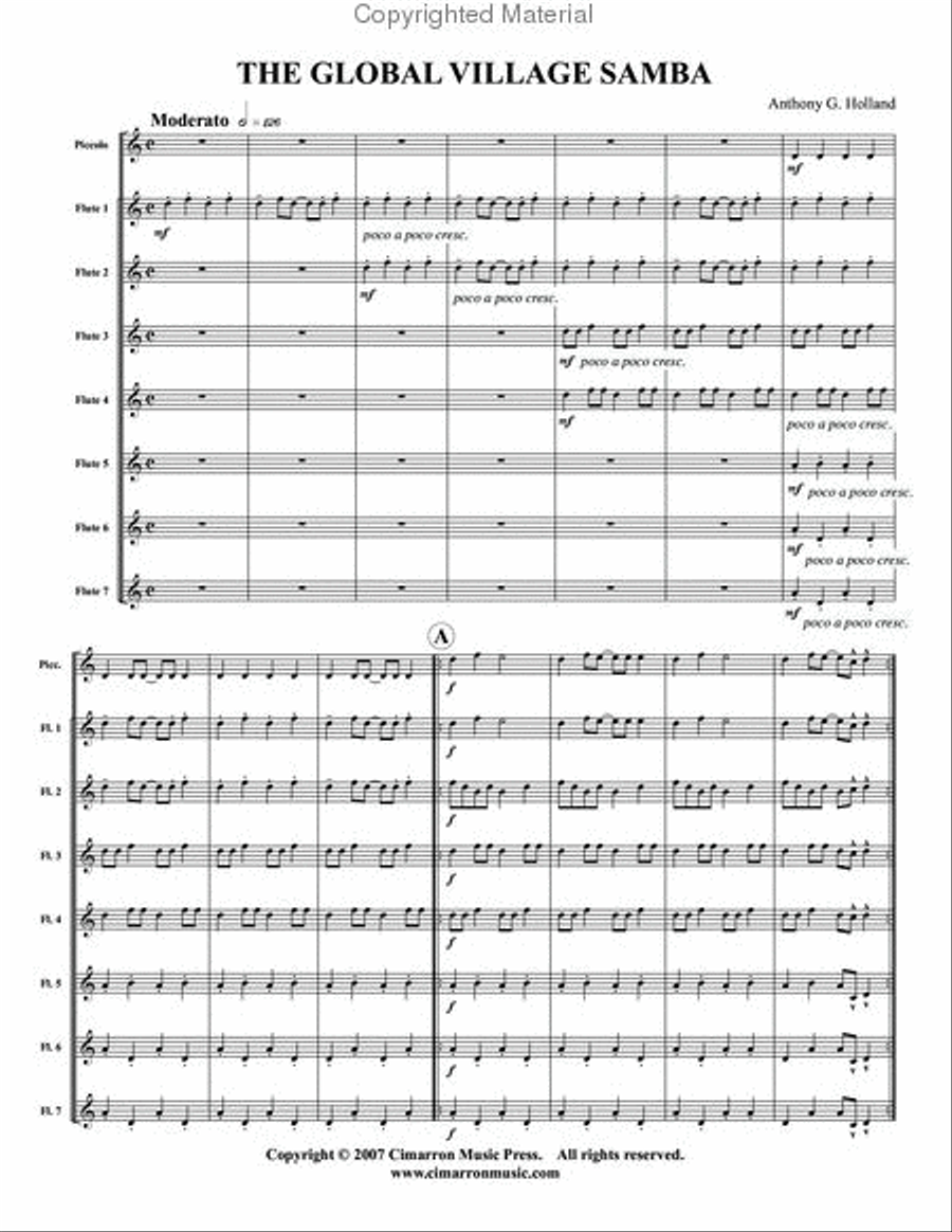 Global Village Samba Flute Choir scores gallery preview page 2