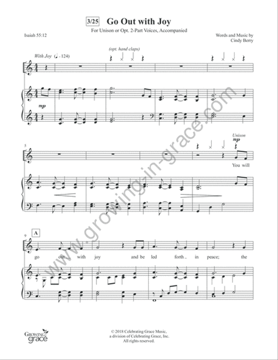 Fruit of the Spirit: Younger Children - Spring Unison Choir scores gallery preview page 5