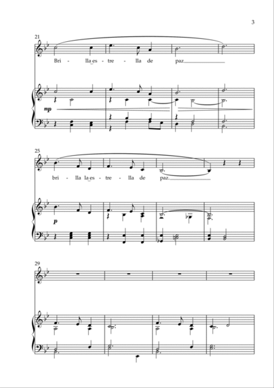 Noche de paz (Villancico popular) Voice scores gallery preview page 3