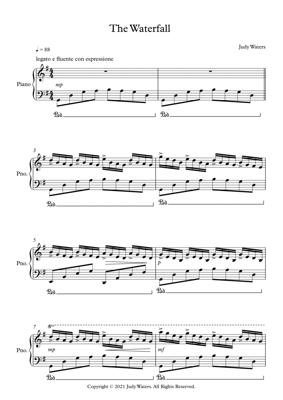 The Waterfall Piano Method scores gallery preview page 1