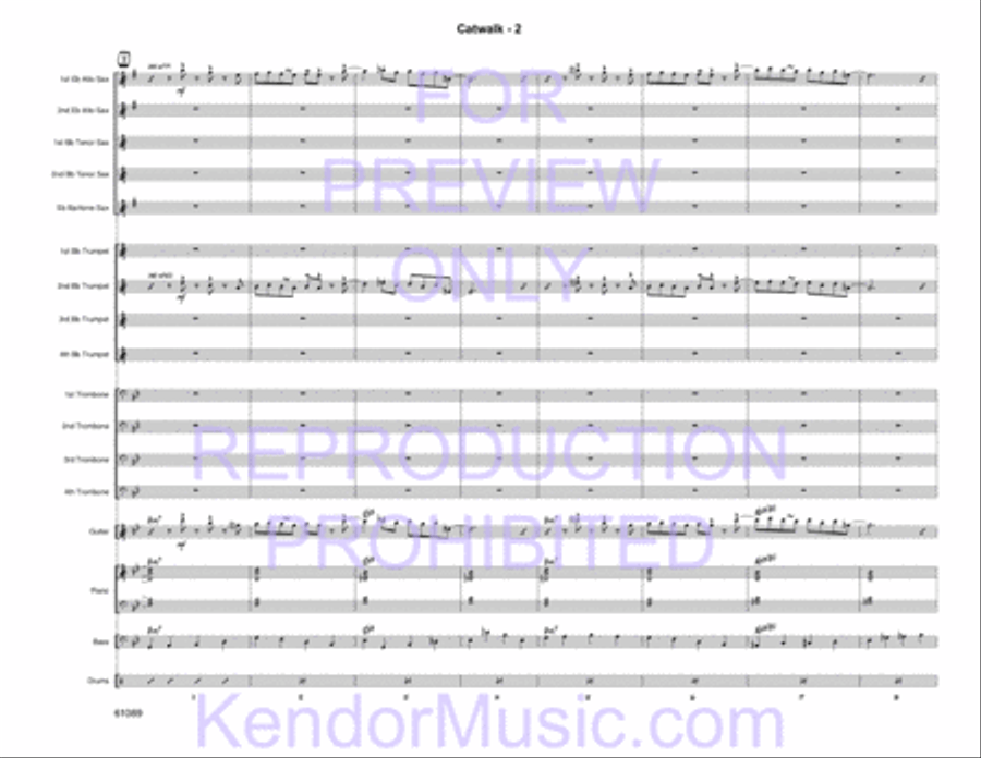 Catwalk (Score) Jazz Ensemble scores gallery preview page 4