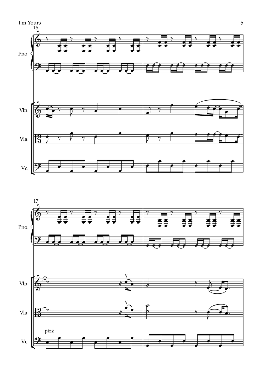 I'm Yours Piano Quartet scores gallery preview page 5