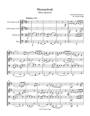 Book cover for Shenandoah (Brass Quartet)