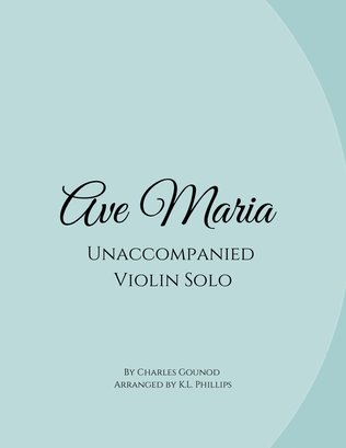 Book cover for Ave Maria - Unaccompanied Violin Solo