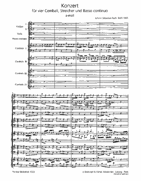 Harpsichord Concerto in A minor BWV 1065