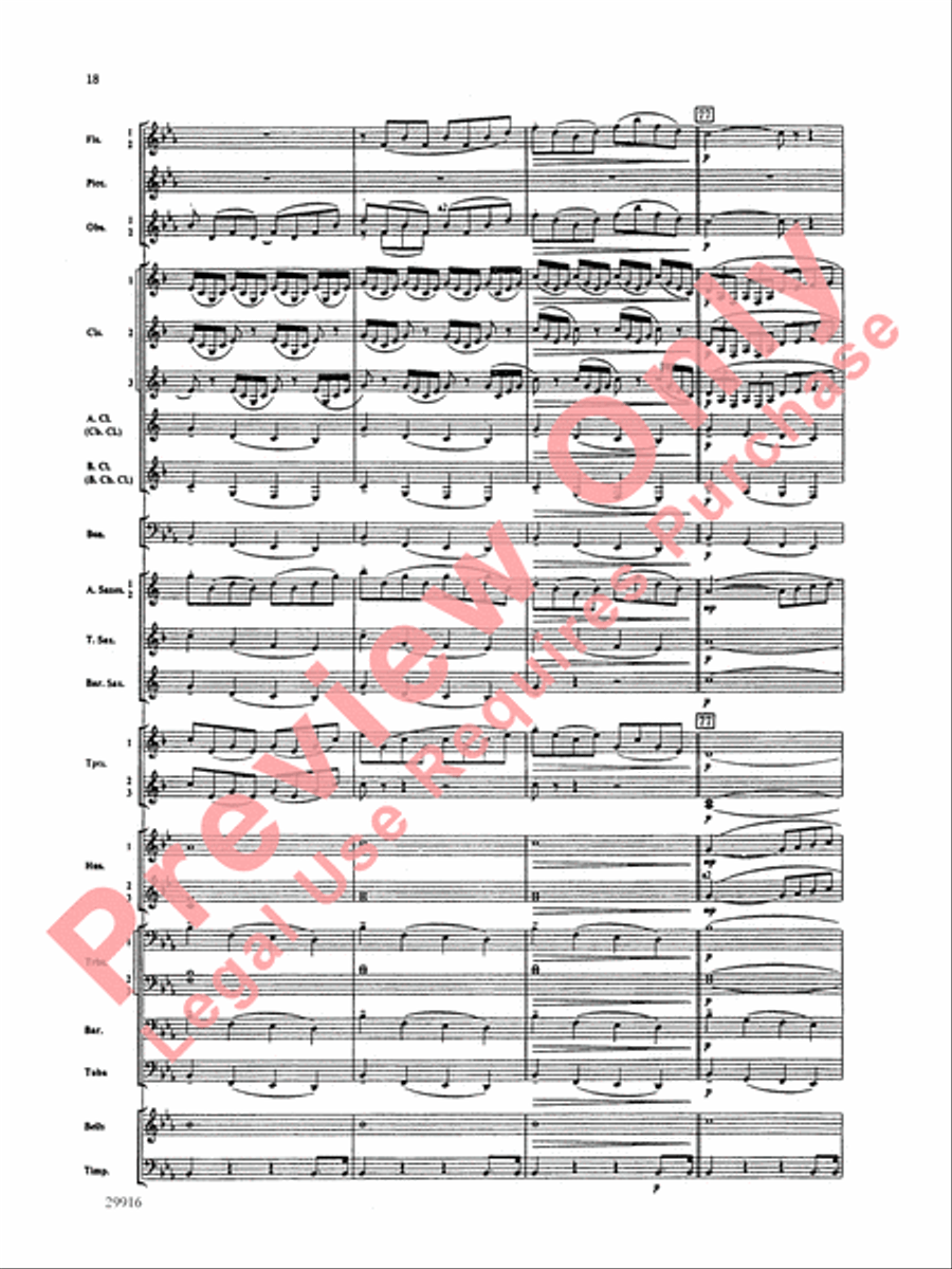 Prologue Prayer and Dream Pantomime (from the opera Hansel and Gretel) Concert Band scores gallery preview page 19