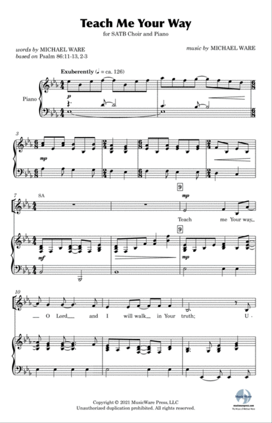 Teach Me Your Way (SATB) 4-Part scores gallery preview page 2