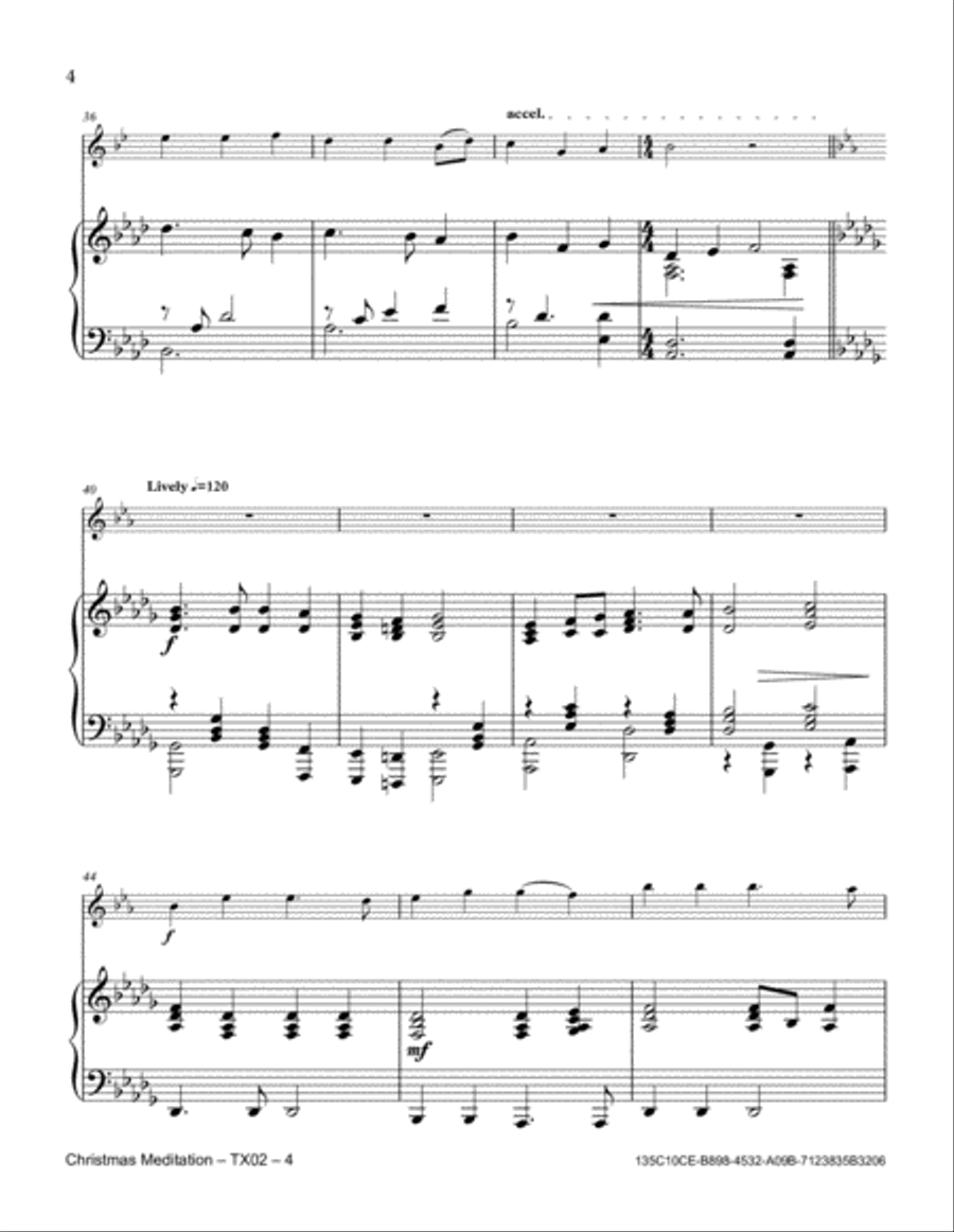 Christmas Meditation Tenor Saxophone scores gallery preview page 4