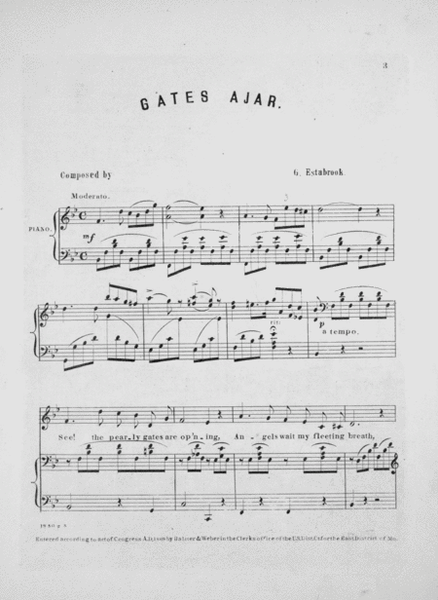 Gates Ajar. Descriptive Ballad