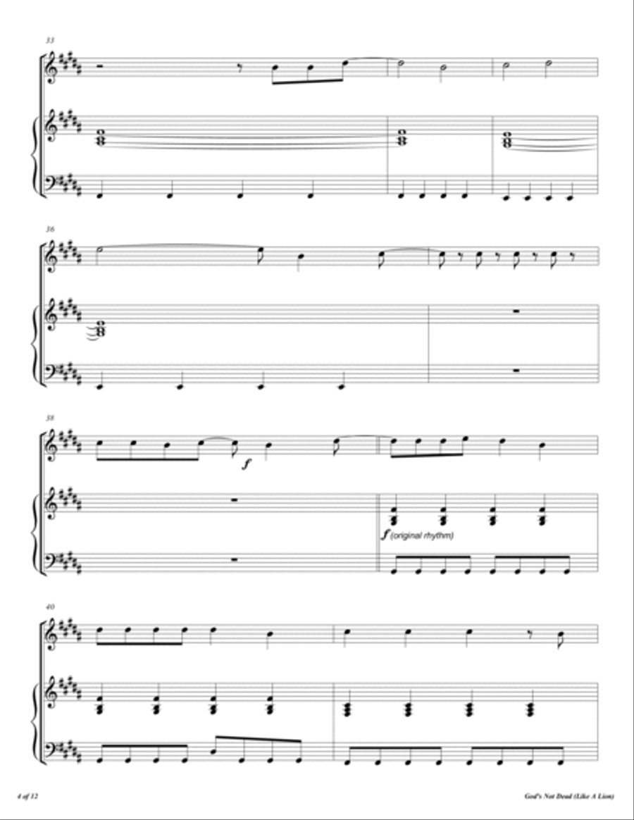 Like A Lion (God's Not Dead) Flute Solo scores gallery preview page 5