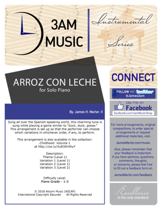 Book cover for Arroz con Leche (Theme and Variations)