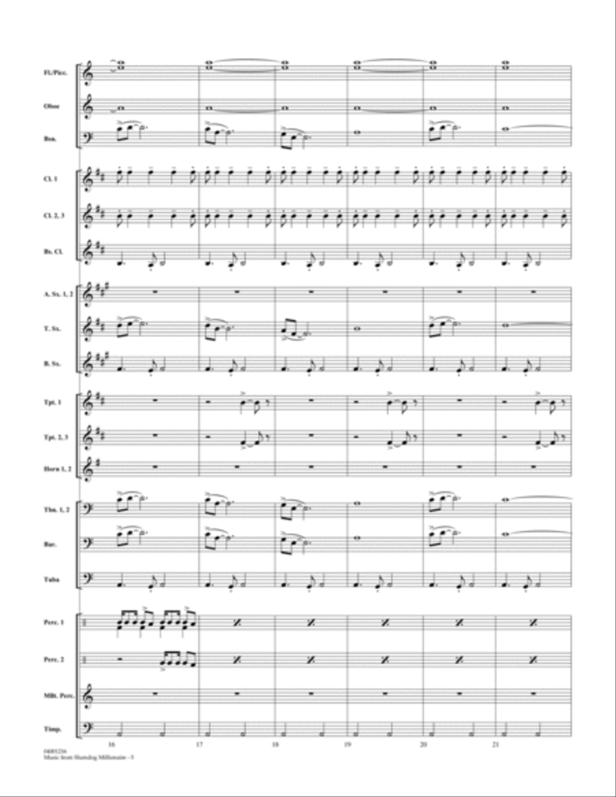 Music from Slumdog Millionaire - Full Score Score scores gallery preview page 5