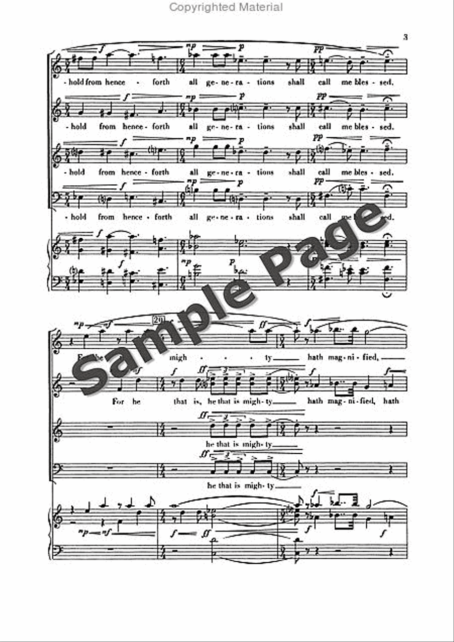 Magnificat and Nunc Dimittis 4-Part scores gallery preview page 6