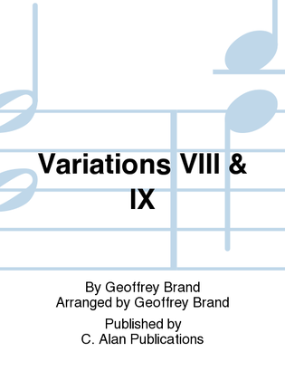 Book cover for Variations VIII & IX