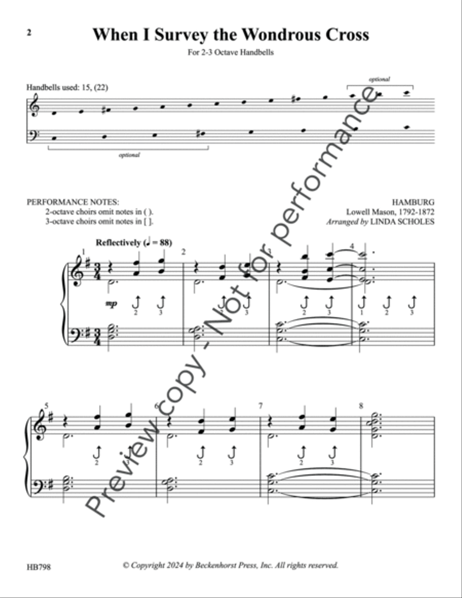 When I Survey the Wondrous Cross - Scholes 3-Octaves scores gallery preview page 2