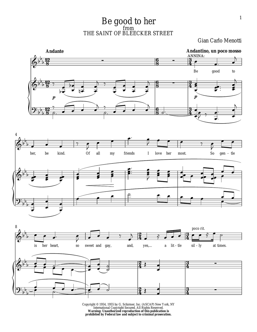 Be Good To Her Be Good To Her Piano, Vocal scores gallery preview page 1