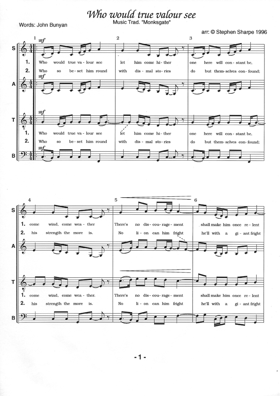 Who would true valour see 4-Part scores gallery preview page 2