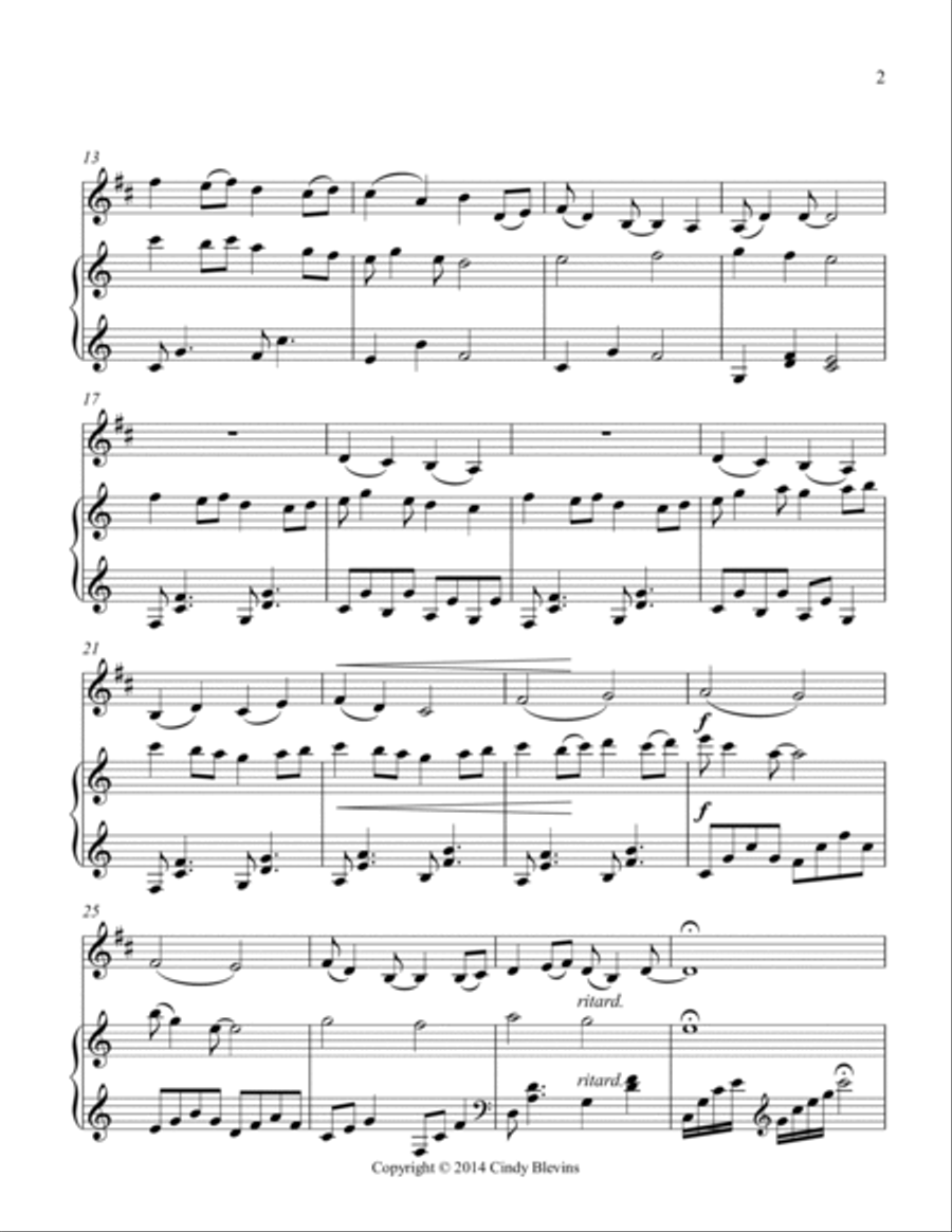 Summer Solstice, for Piano and Clarinet Woodwind Duet scores gallery preview page 3