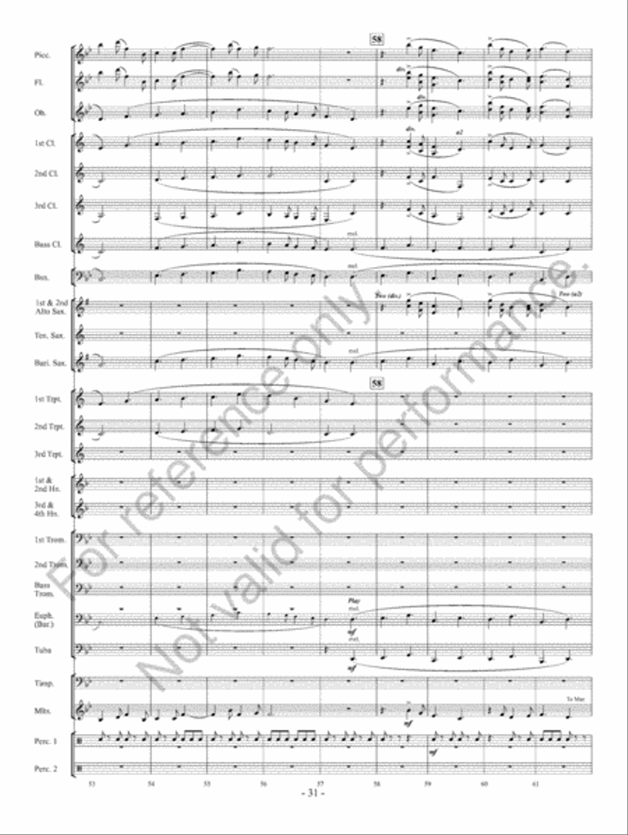 Yorkshire Folk Song Suite Concert Band scores gallery preview page 32