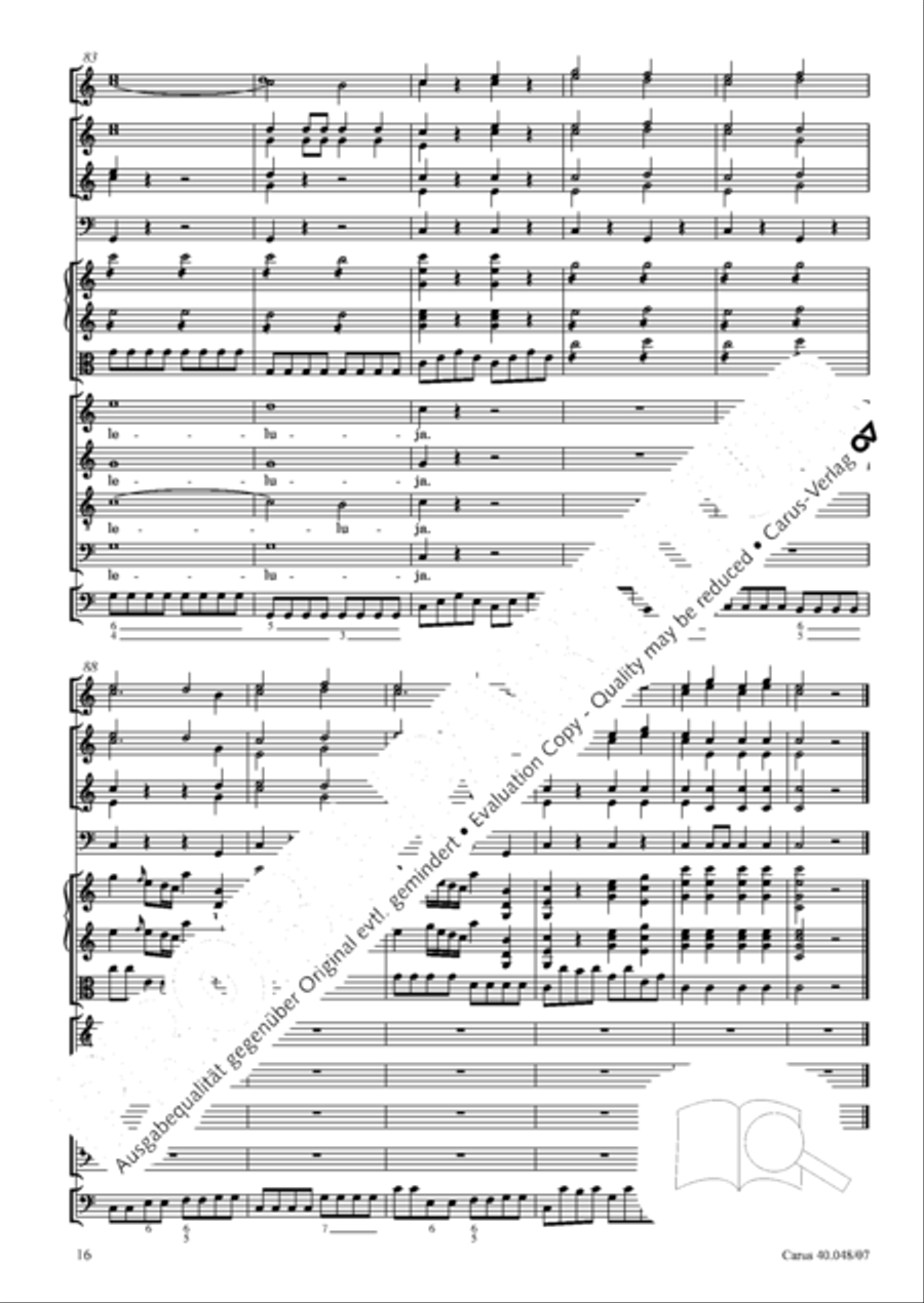 Regina coeli in B-Flat Major, K. 127 4-Part scores gallery preview page 17
