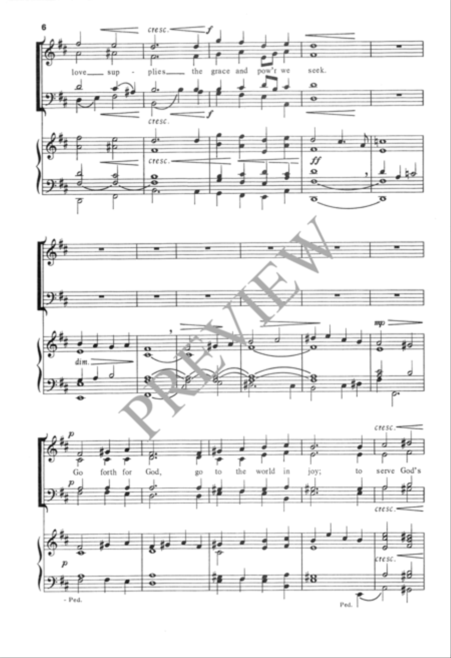 Go Forth for God 4-Part scores gallery preview page 7