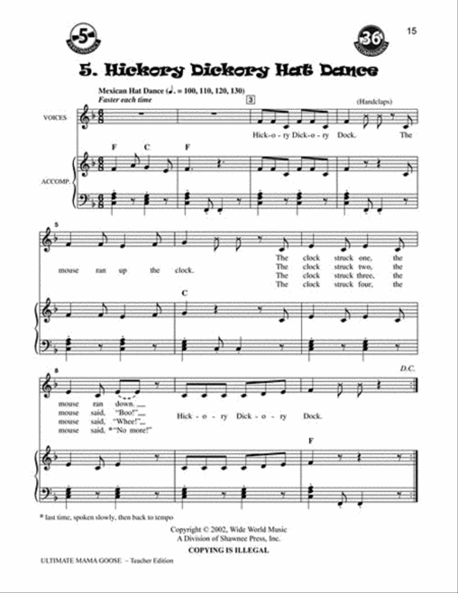 The Ultimate Gettin' Down With Mama Goose Unison Choir scores gallery preview page 4