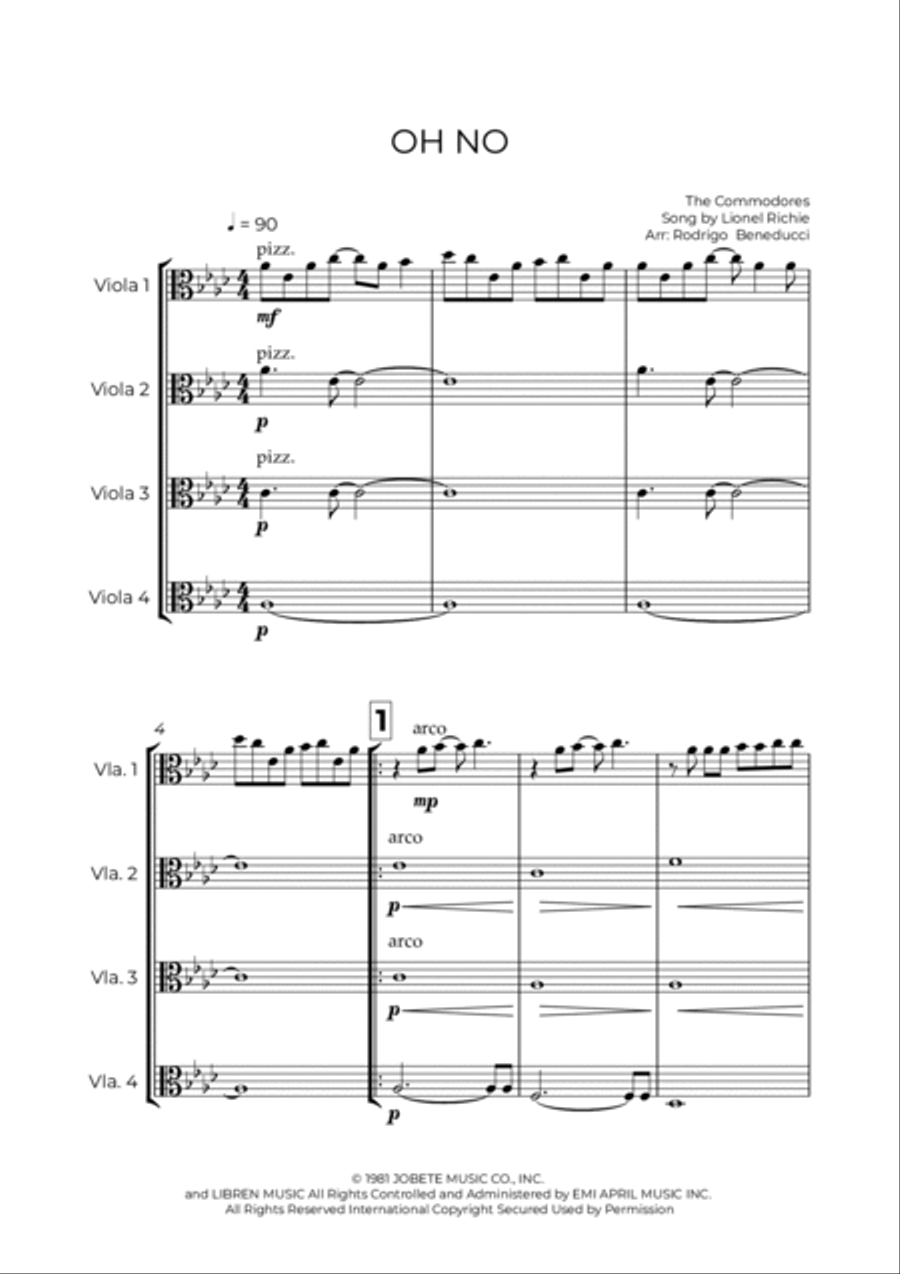 Oh No String Quartet scores gallery preview page 2