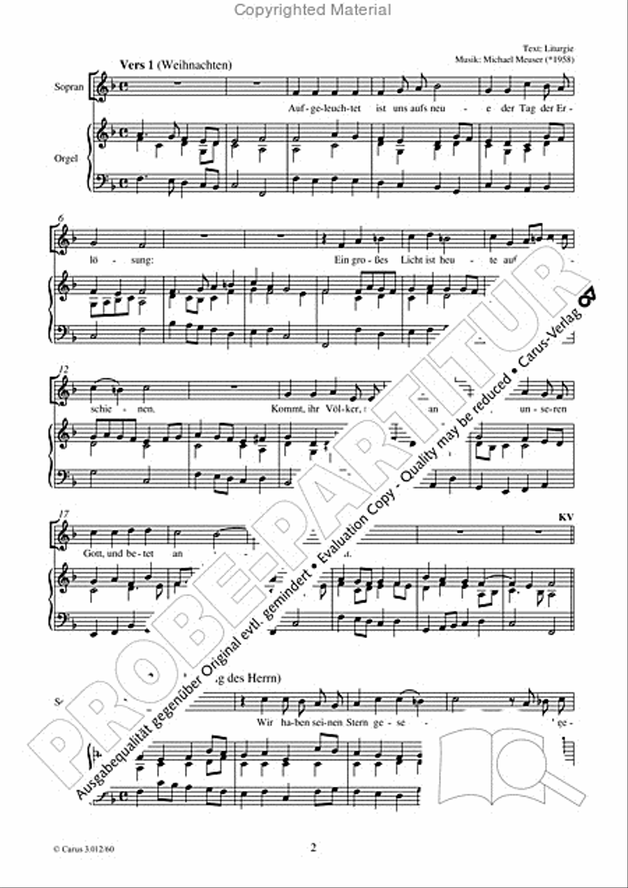 Halleluja - Aufgeleuchtet ist uns 4-Part scores gallery preview page 3