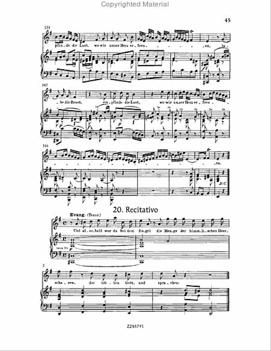 Christmas Oratorio, BWV 248 Choir scores gallery preview page 44