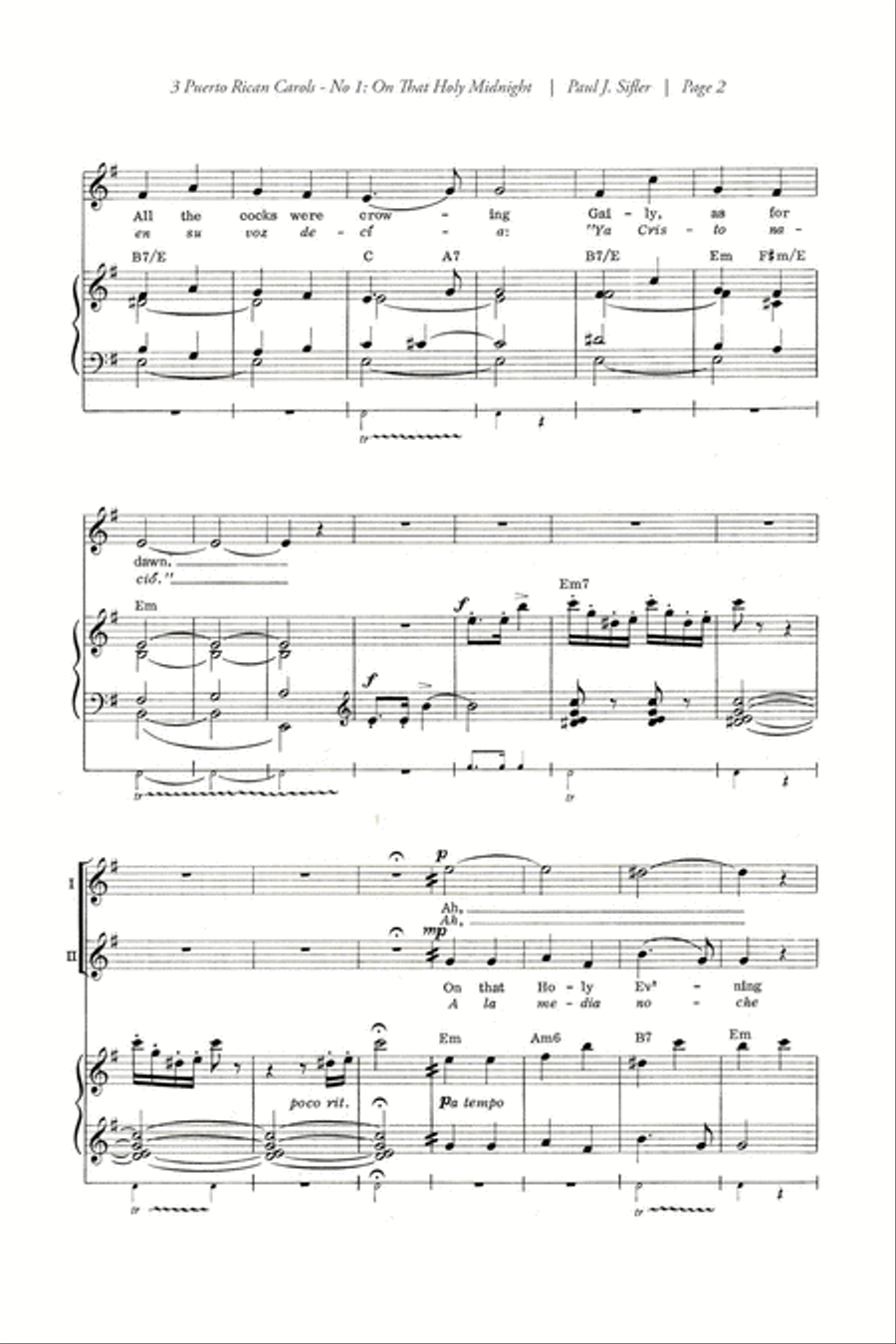 On That Holy Midnight for Women's Choir (SA) and Piano SA scores gallery preview page 3