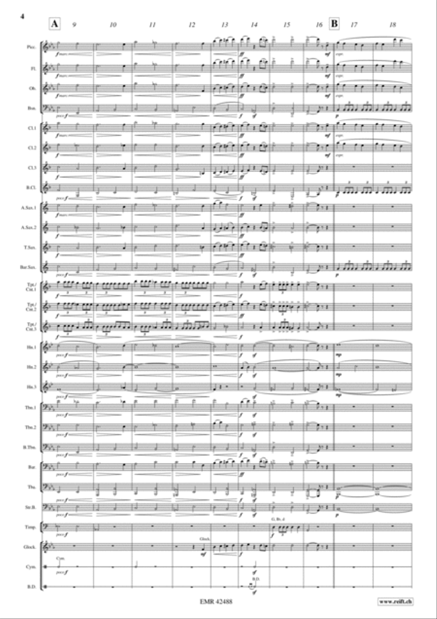 Triumphal March Concert Band scores gallery preview page 4