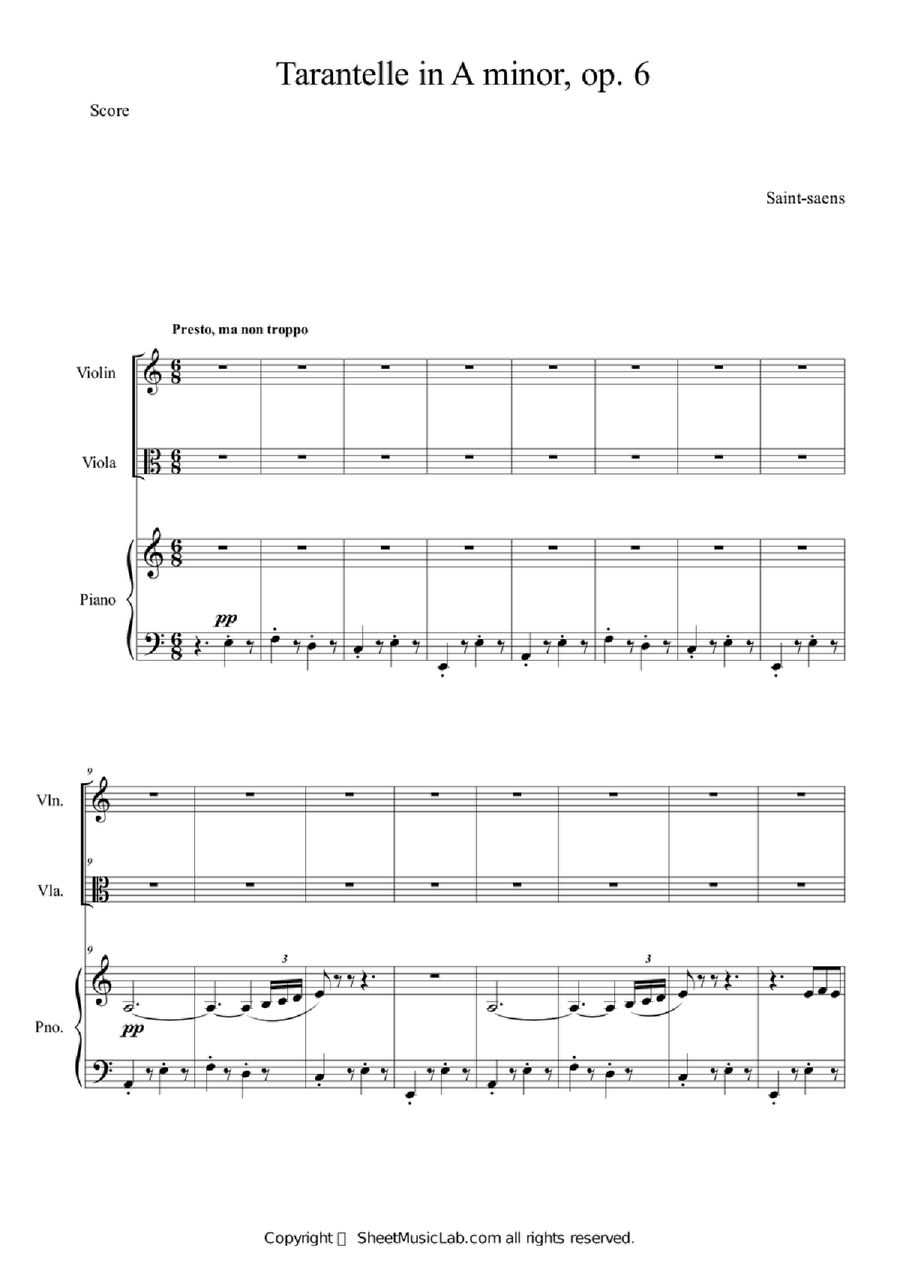 Tarantelle in A minor, op.6