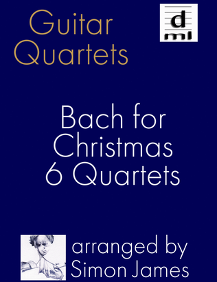 Book cover for Bach for Christmas - 6 Guitar Quartets
