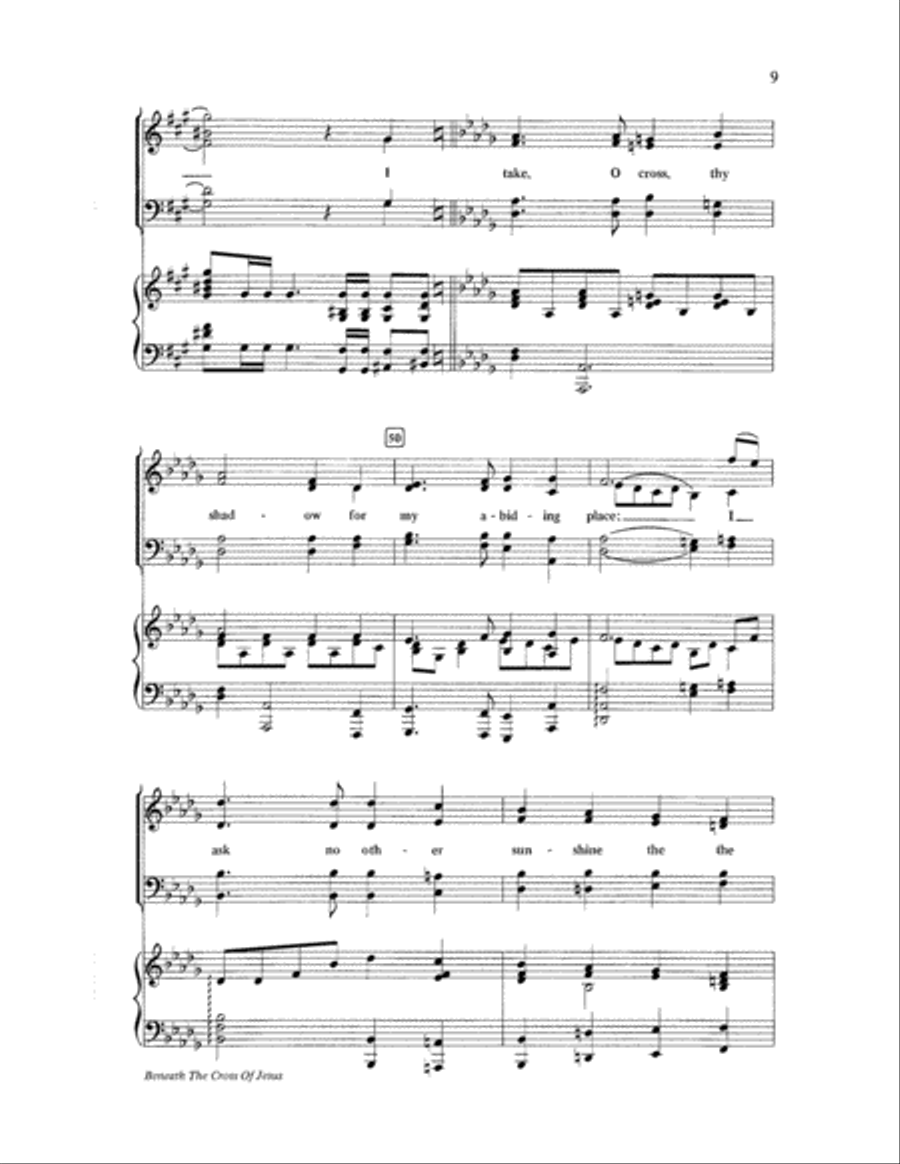 Beneath the Cross of Jesus 4-Part scores gallery preview page 9