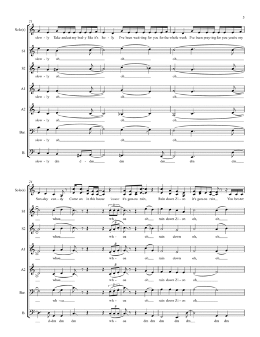 Sunday Candy A Cappella scores gallery preview page 5