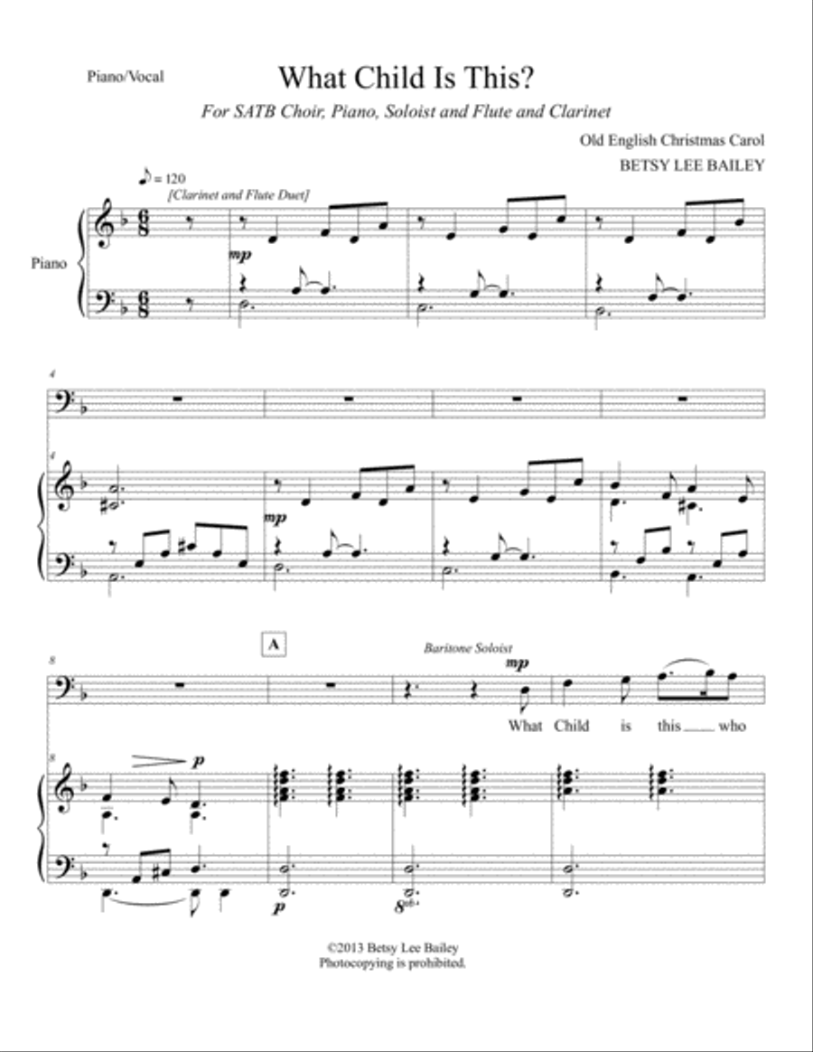 What Child Is This? - SATB 4-Part scores gallery preview page 2