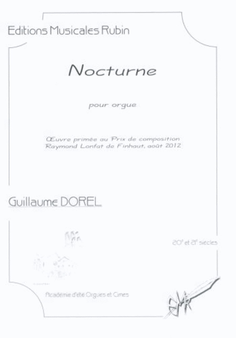 Nocturne pour orgue Organ scores gallery preview page 1