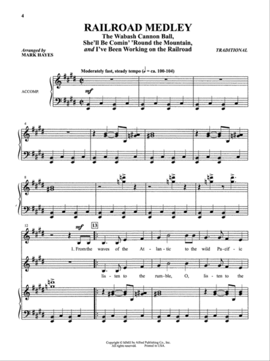 The Mark Hayes Vocal Solo Collection -- 10 Folk Songs for Solo Voice Voice Solo scores gallery preview page 3