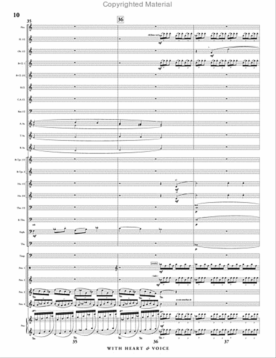 With Heart and Voice (score only) Concert Band scores gallery preview page 11
