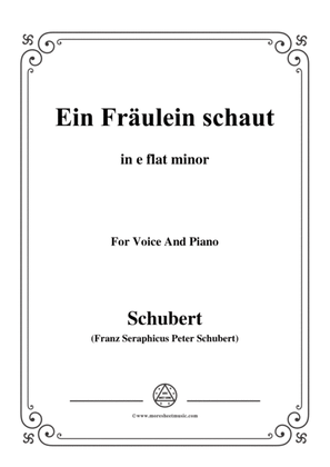 Schubert-Ballade(Ein Fräulein schaut)in e flat minor,Op.126,for Voice and Piano