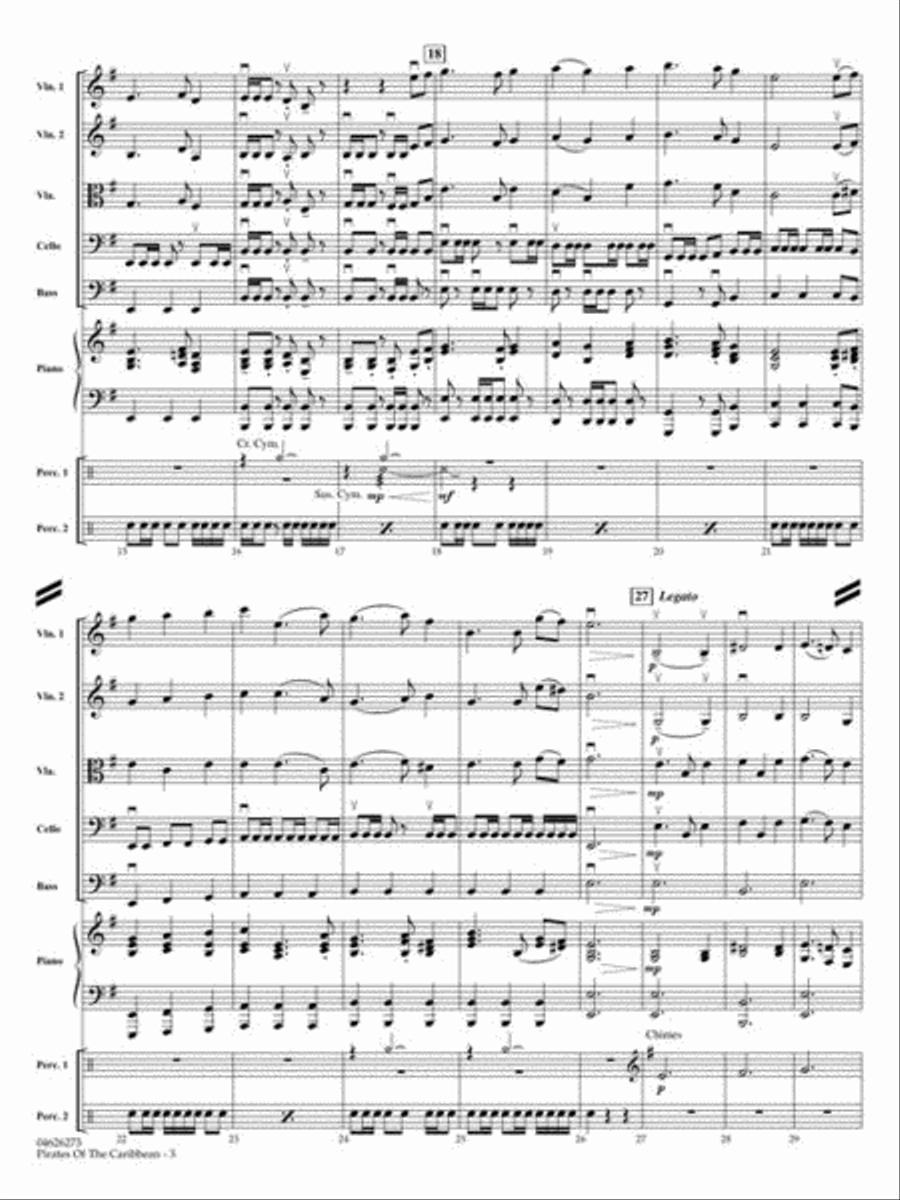 Pirates of the Caribbean String Orchestra scores gallery preview page 6