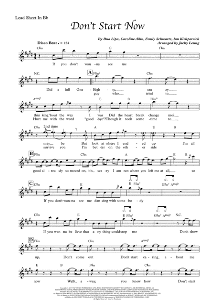 Don't Start Now Small Ensemble scores gallery preview page 2