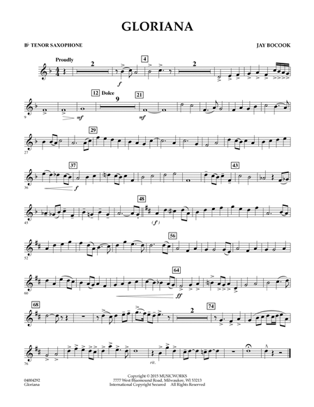 Gloriana - Bb Tenor Saxophone