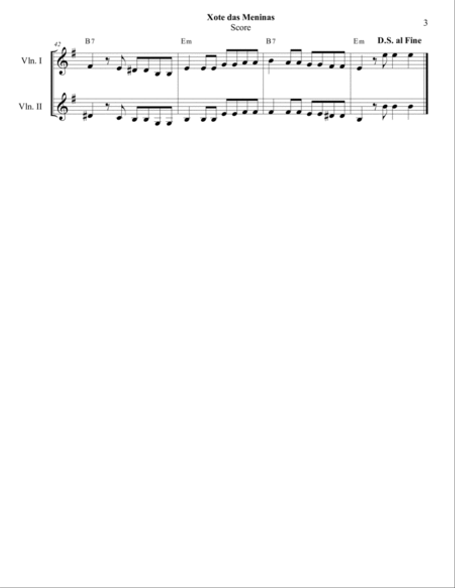 O Xote Das Meninas Set of Parts scores gallery preview page 3